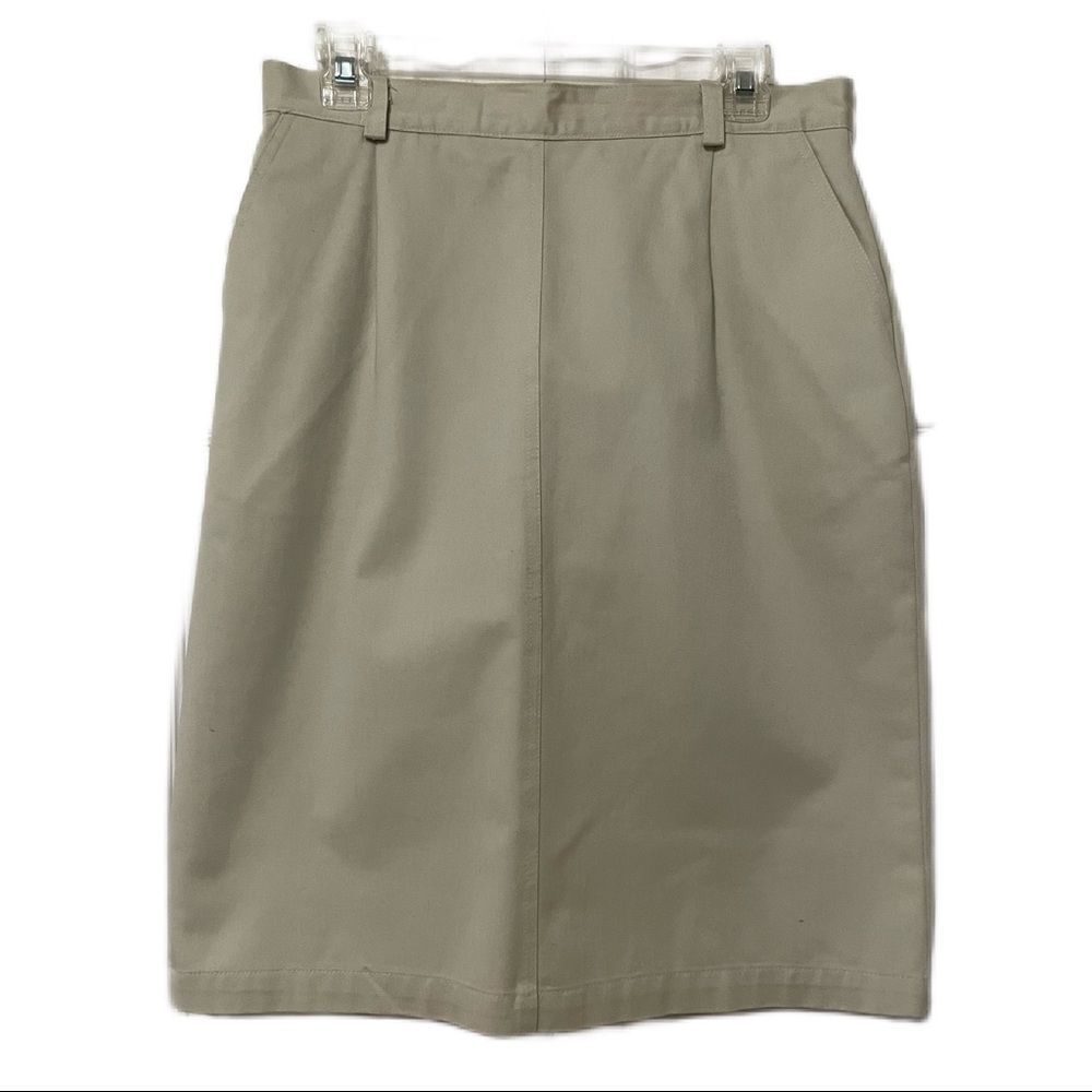 Haggar Cotton A-Line Skirt Size 14 Tan